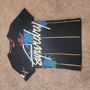 Superdry Blue Tropical Tee Medium